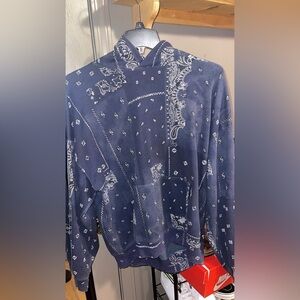 Abercrombie & Fitch Navy Bandana Print Hoodie
